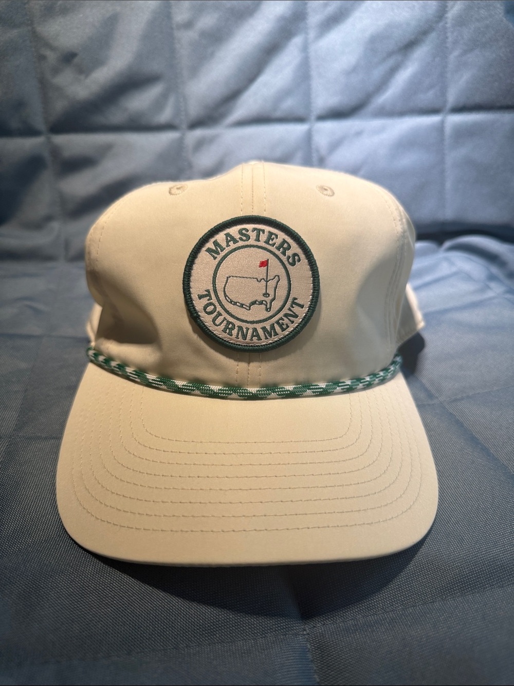 NWT American Needle Masters Tournament Cap - Cream with Green